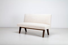 Pierre Jeanneret High Court Public Bench / Sofa in Muffle Alpaca Rose Uniacke