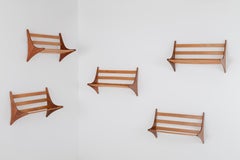 Vintage Set of Five Wall Shelves by Børge Mogensen for Erhard Rasmussen c1949