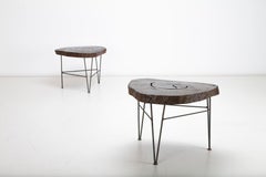 Pair of Tree Trunk Table - Tronc d'arbre, Chandigarh India, c1950's