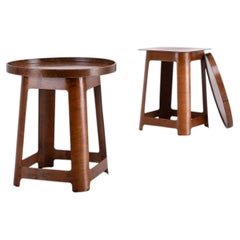 Walter Gropius Isokon Stool Model No. 1, Table Tray, Pair, Gropius Variation