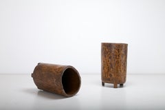 Tribal Naga Hand-Carved Grain Storage Vessel Bin 1930-60's from Nagaland India