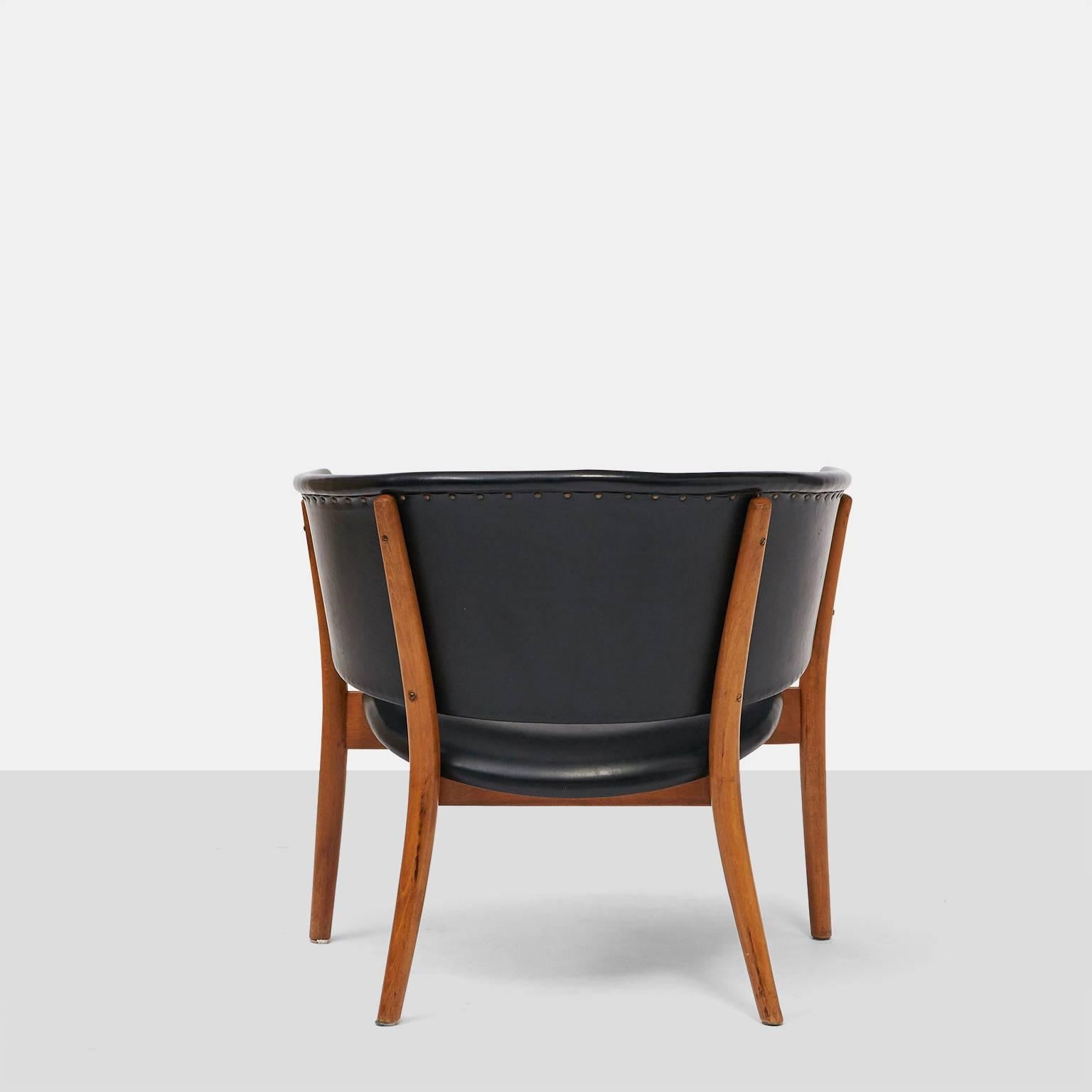 Mid-20th Century Nanna Ditzel Easy Chair Produced by Søren Willadsen, Vejen