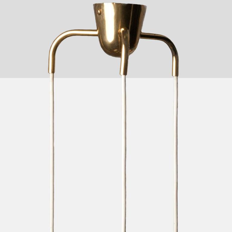 Enameled Three Pendant Lamp by Mauri Almari For Sale
