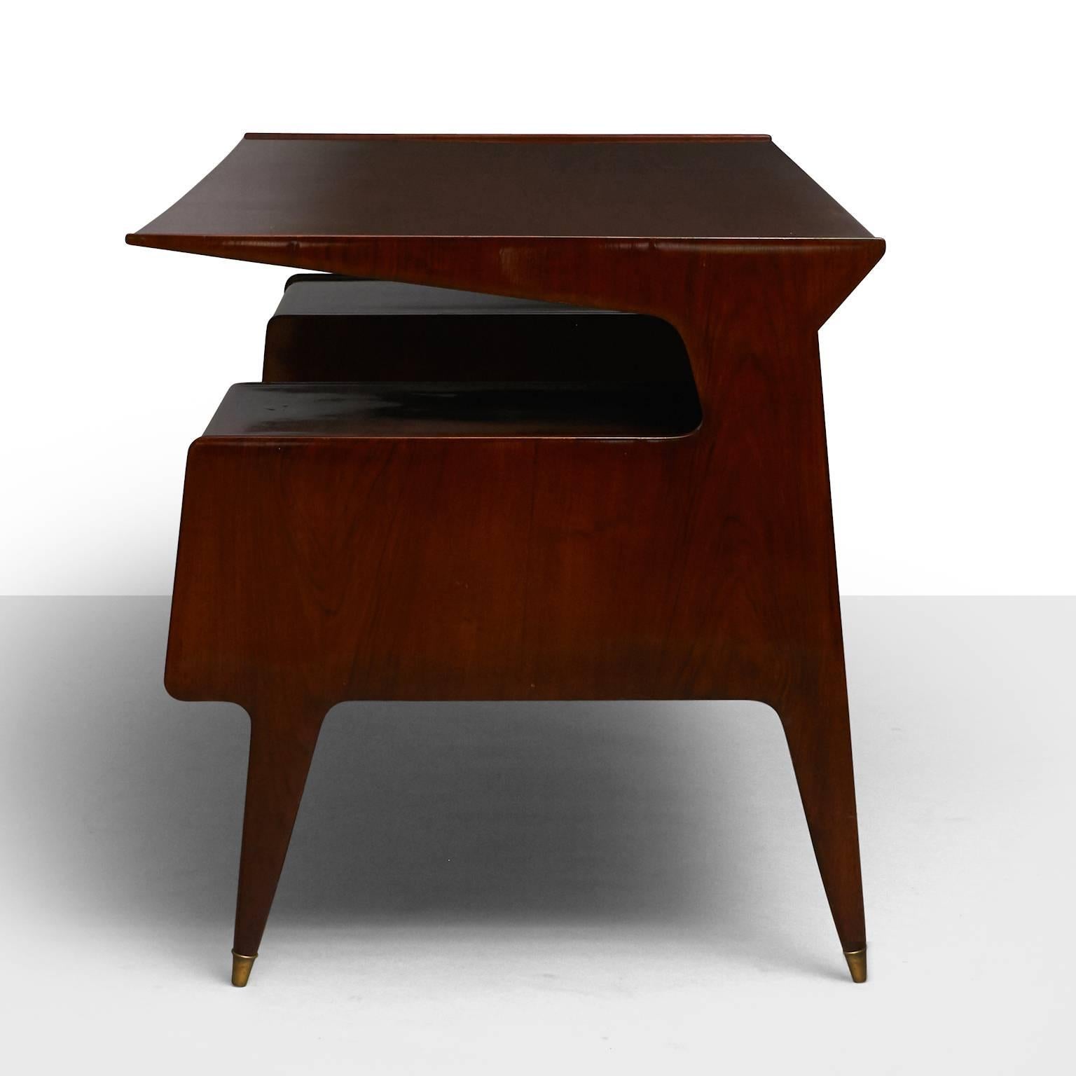 Mid-Century Modern Guglielmo Ulrich Style Executive Desk, Possibly Made by Dassi, circa 1954