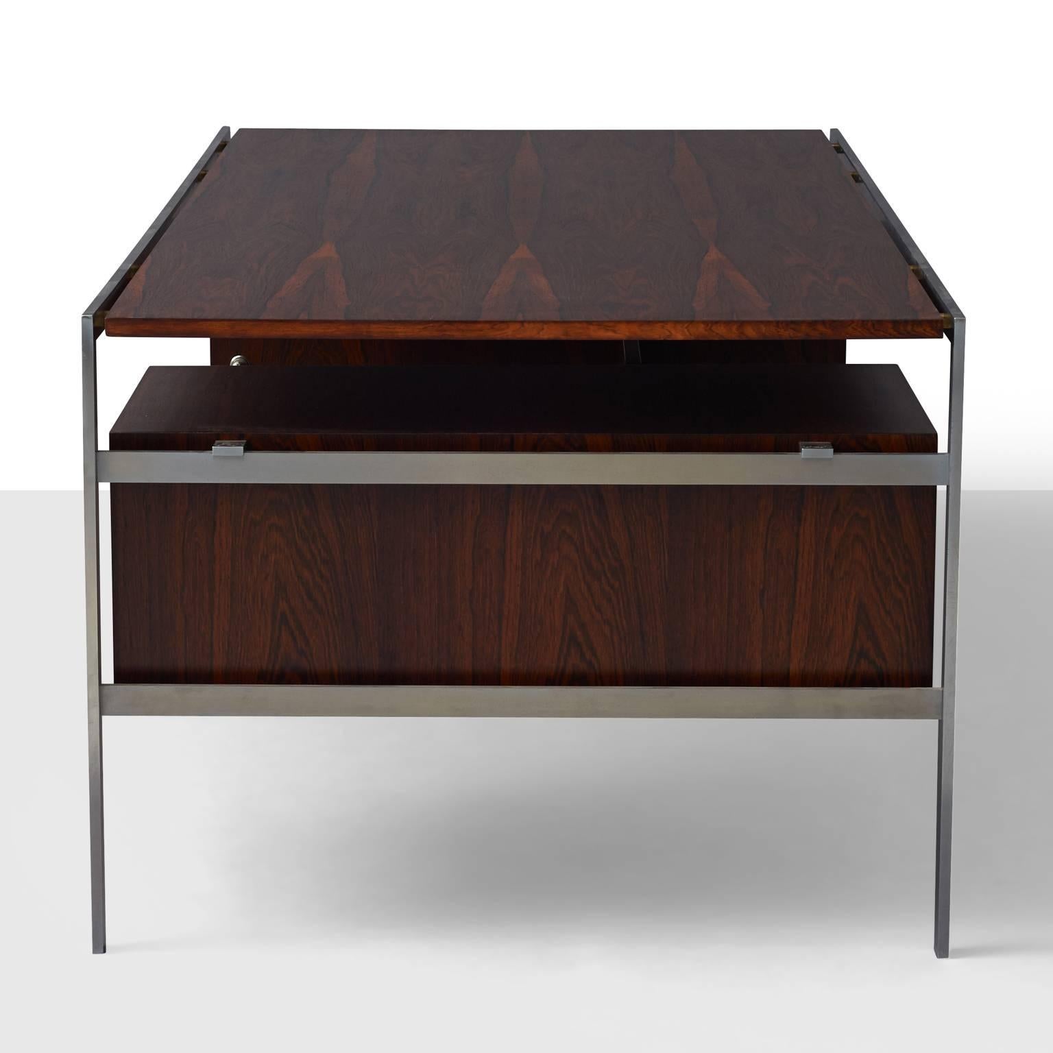 Mid-Century Modern Preben Fabricius and Jorgen Kastholm Executive Desk For Sale