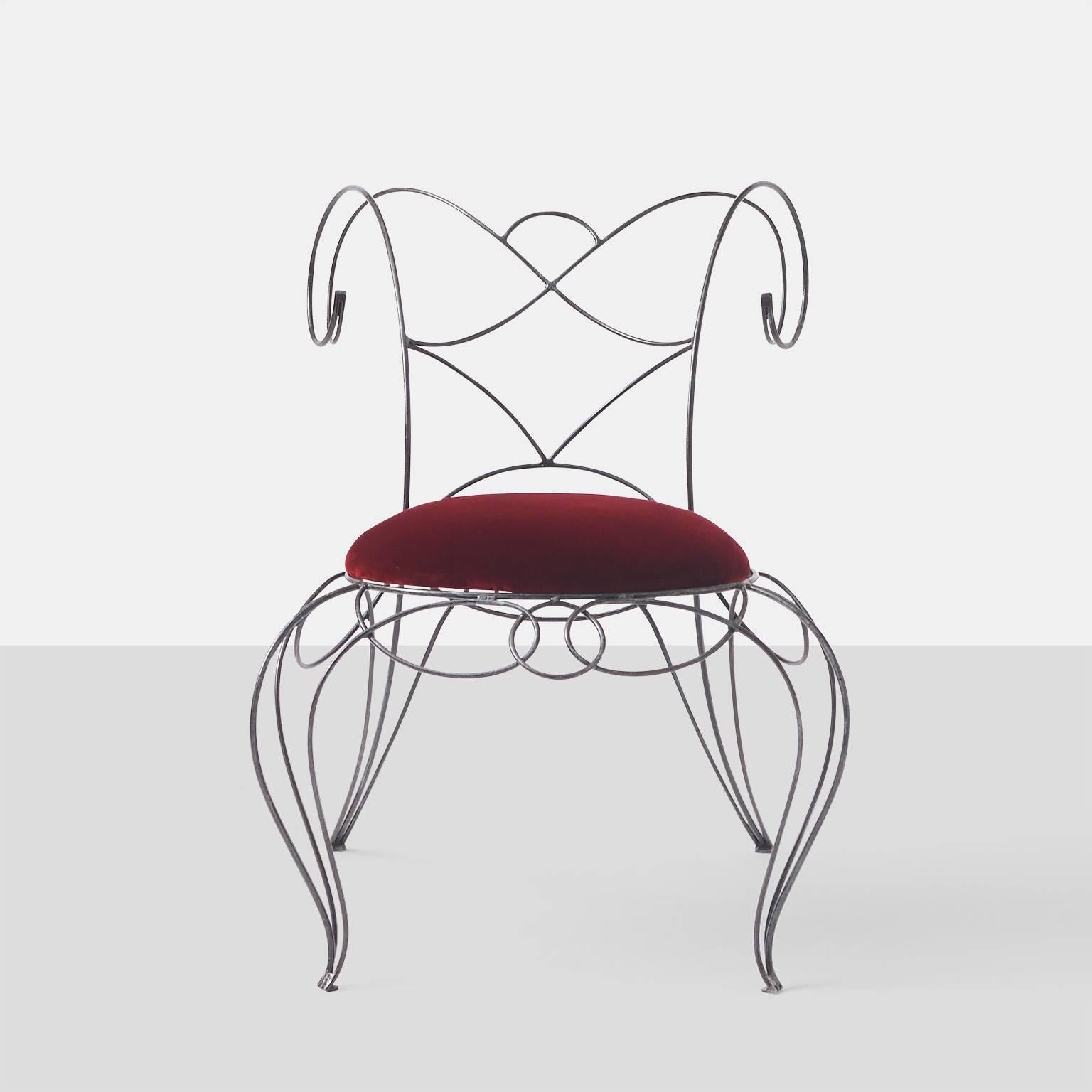 French Andre Dubreuil Ram Chair