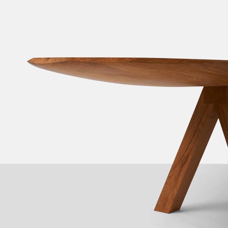 Carved Dining Table by Kaspar Hamacher For Sale