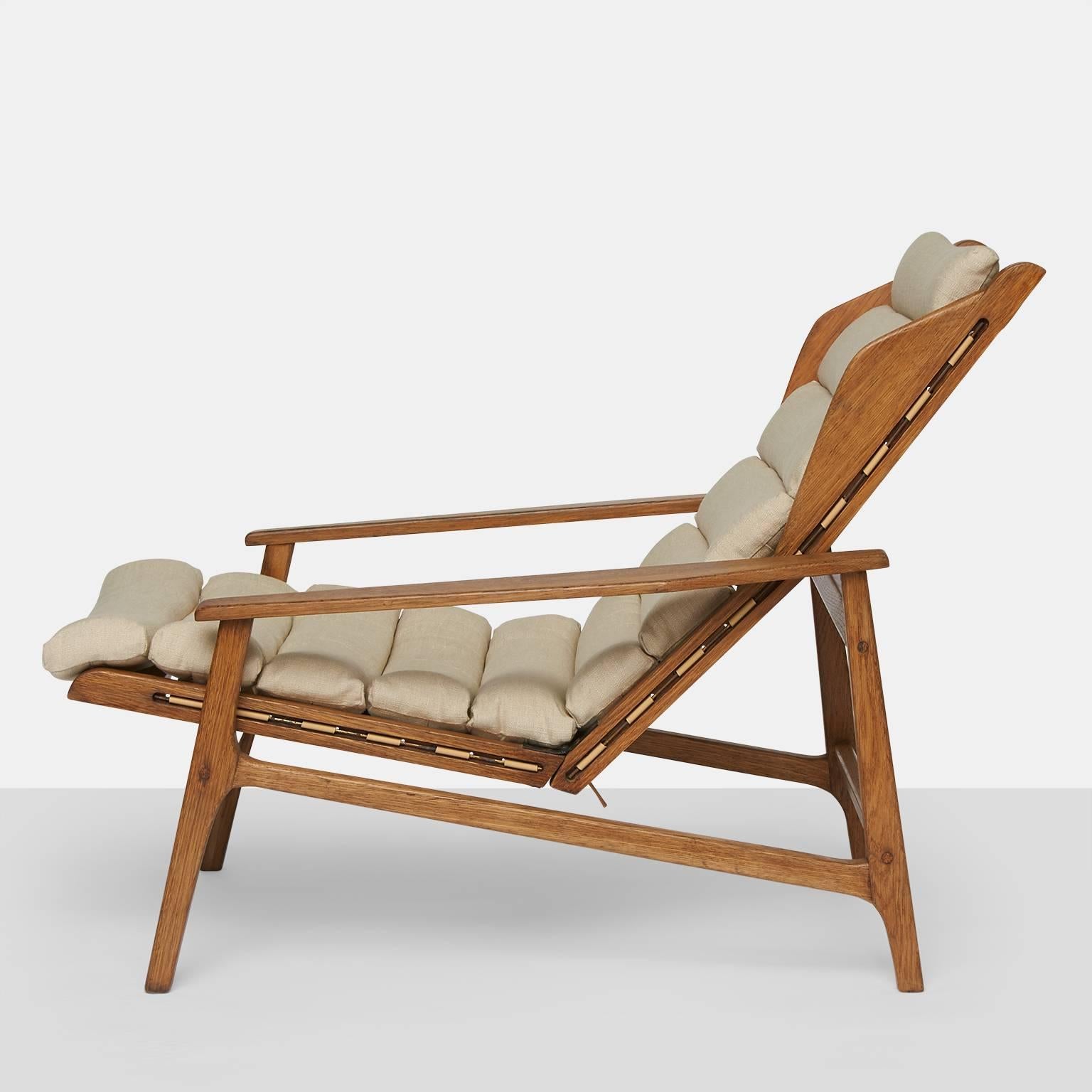 Linen Pair of Gio Ponti Lounge Chairs