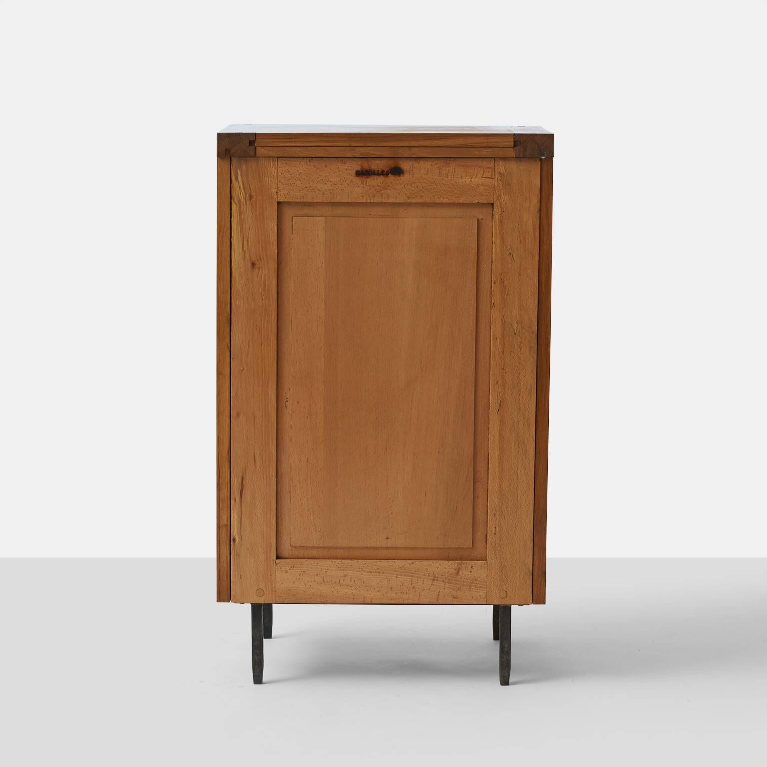Carved Jean Touret Oak Cupboard