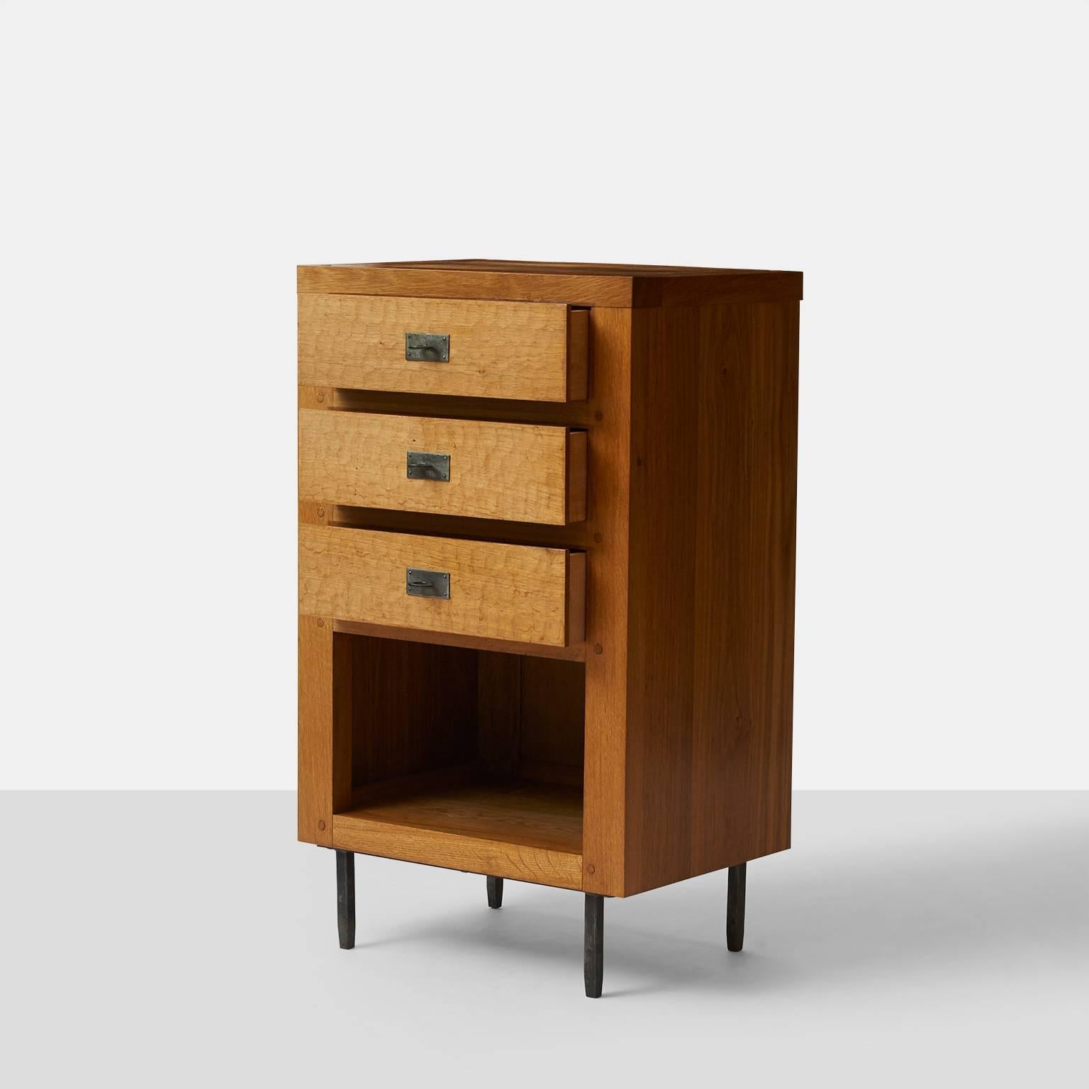Jean Touret Oak Cupboard In Excellent Condition In San Francisco, CA