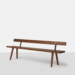 Jean Touret Oak Bench for Atelier Marolles