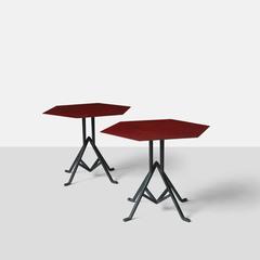 Pair of Warren McArthur and Frank Lloyd Wright Iron Side Tables
