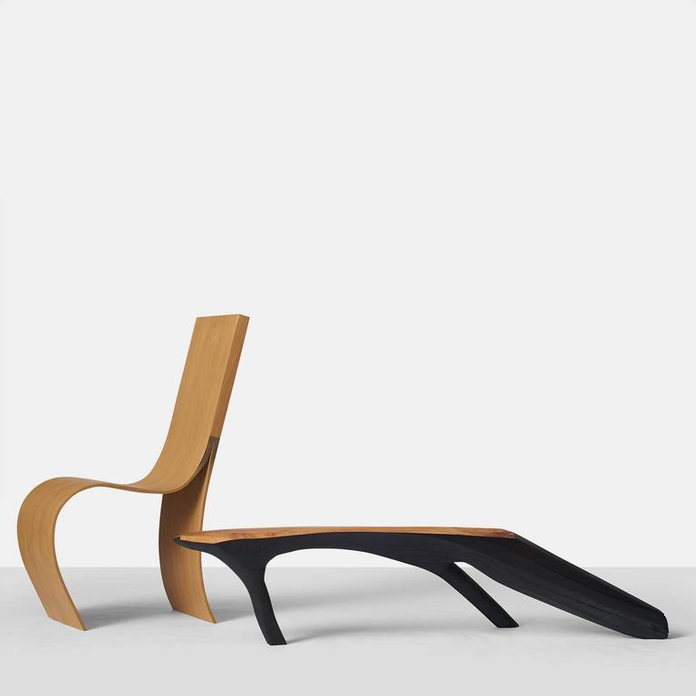 Kaspar Hamacher Small Black And White Bench At 1stdibs