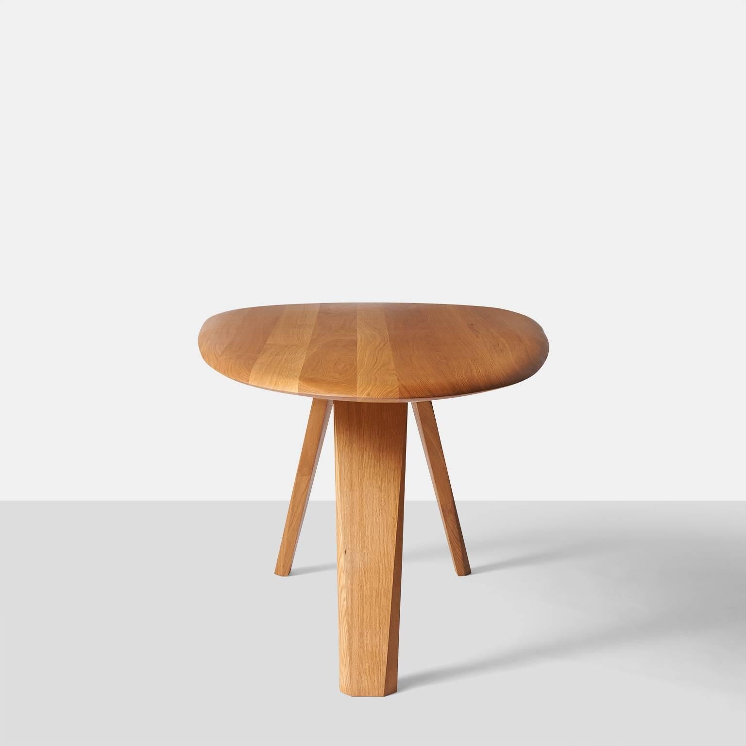 Carved Dining Table by Kaspar Hamacher