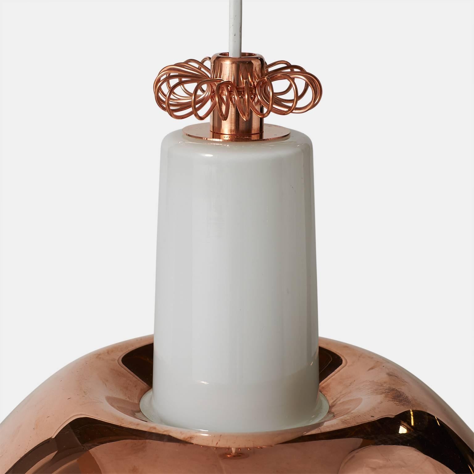 Copper Pendant by Paavo Tynell Model #K2-20 In Good Condition In San Francisco, CA