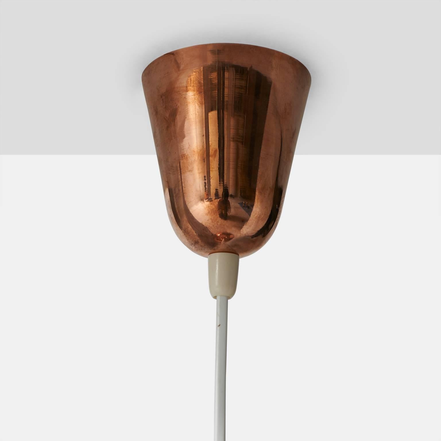 Mid-20th Century Copper Pendant by Paavo Tynell Model #K2-20