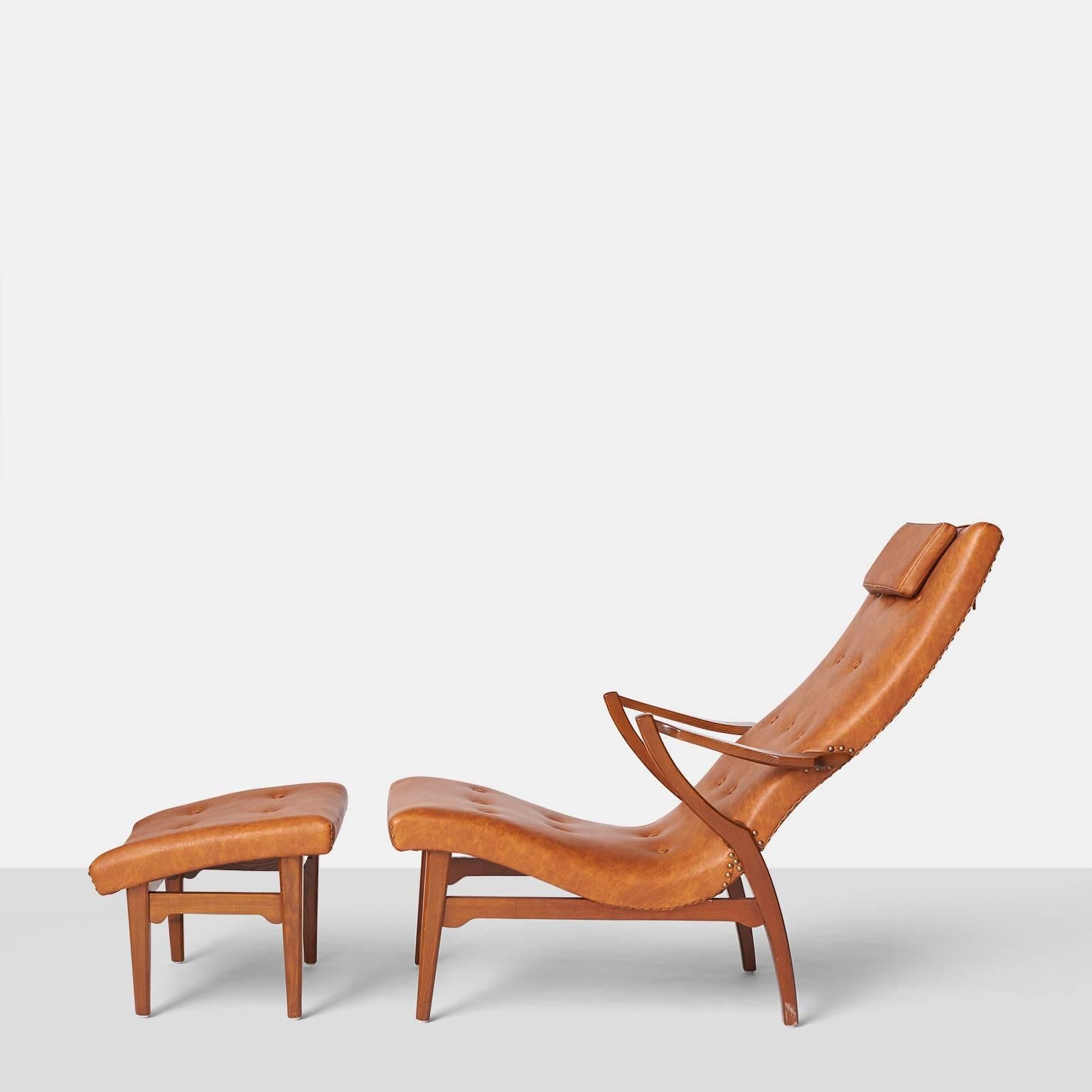 swedish chair and ottoman