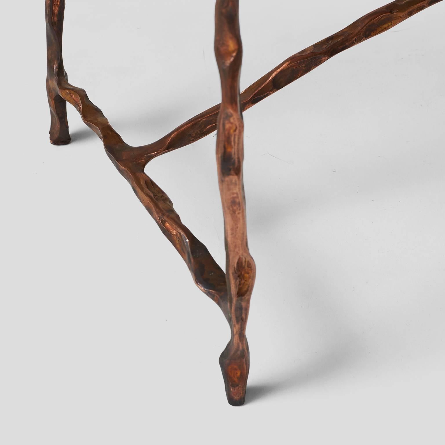 Stool in Oak and Copper by Valentin Loellmann In Excellent Condition In San Francisco, CA
