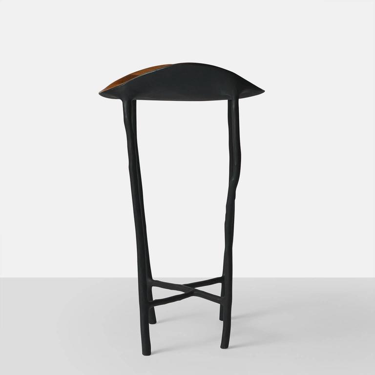 Organic Modern High Pedestal Table in Oak by Valentin Loellmann For Sale