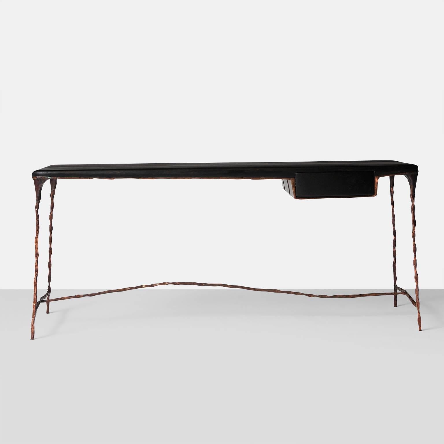 Organic Modern Copper Frame Desk by Valentin Loellmann