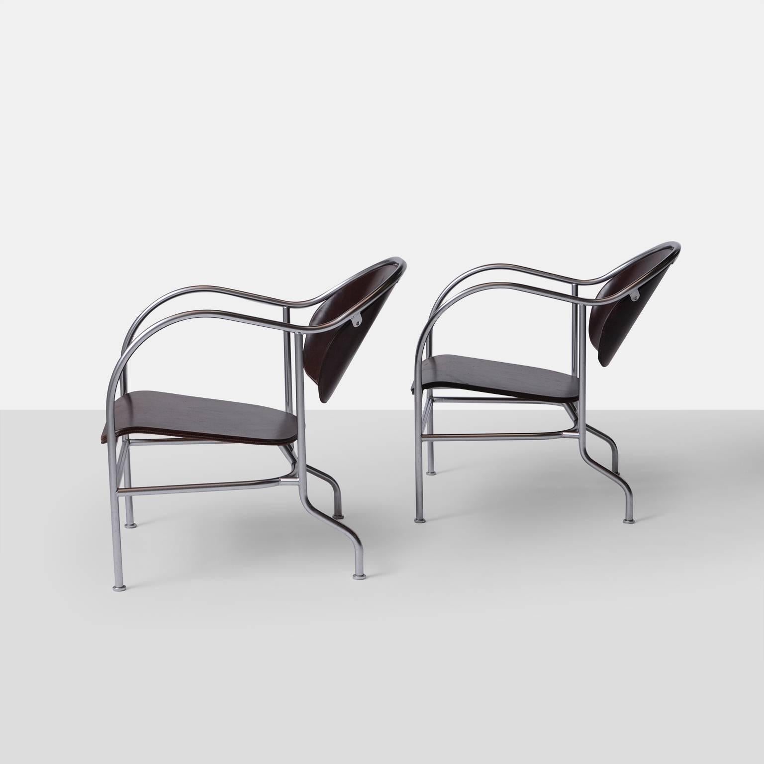 A pair of easy chairs by Mats Theselius model 