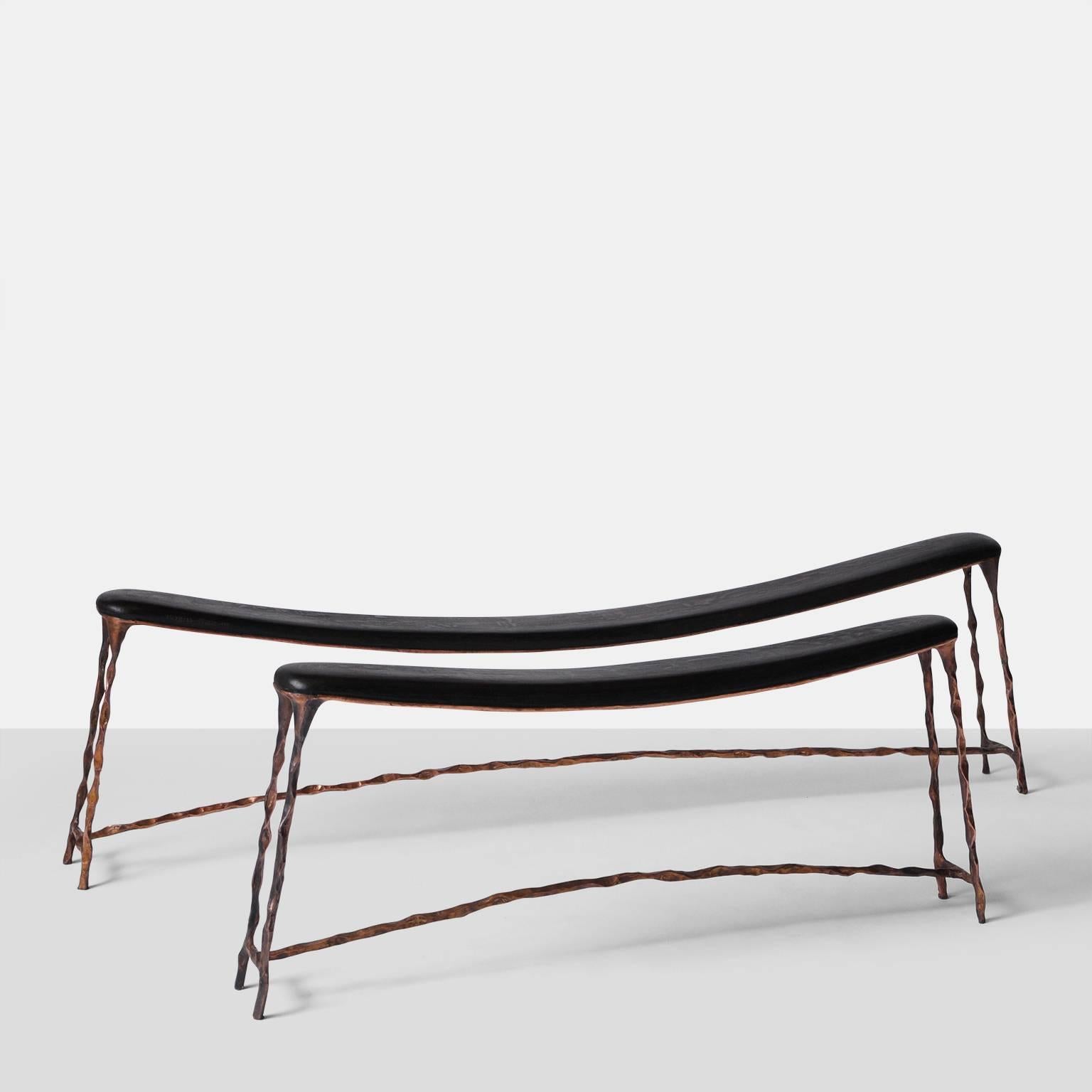 Large Bended Copper Bench by Valentin Loellmann 2