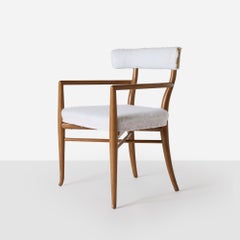 Klismos-Sessel aus Nussbaumholz von T.H. Robsjohn-Gibbings, ca. 1950er Jahre