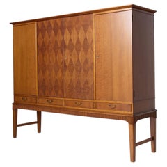 Tall Danish Mahogany Cabinet