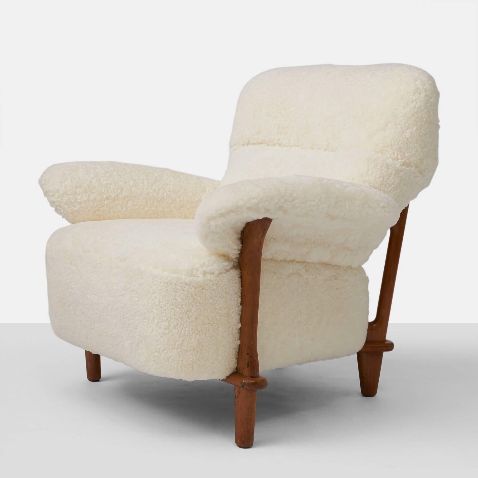 Scandinavian Modern Rare Pair of Lounge Chairs by Theo Ruth