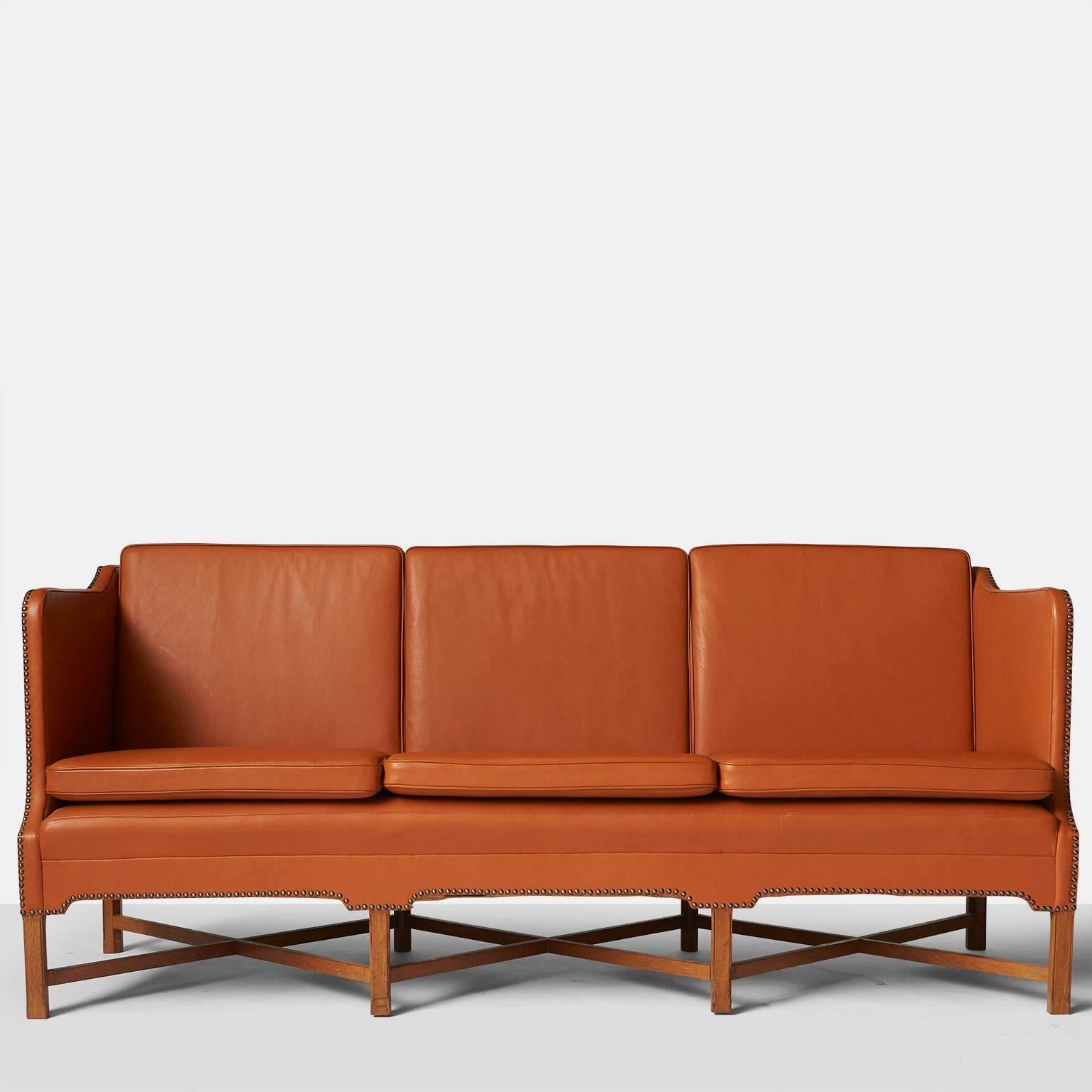 Scandinavian Modern Kaare Klint Sofa Model #4118 by Rud Rasmussen