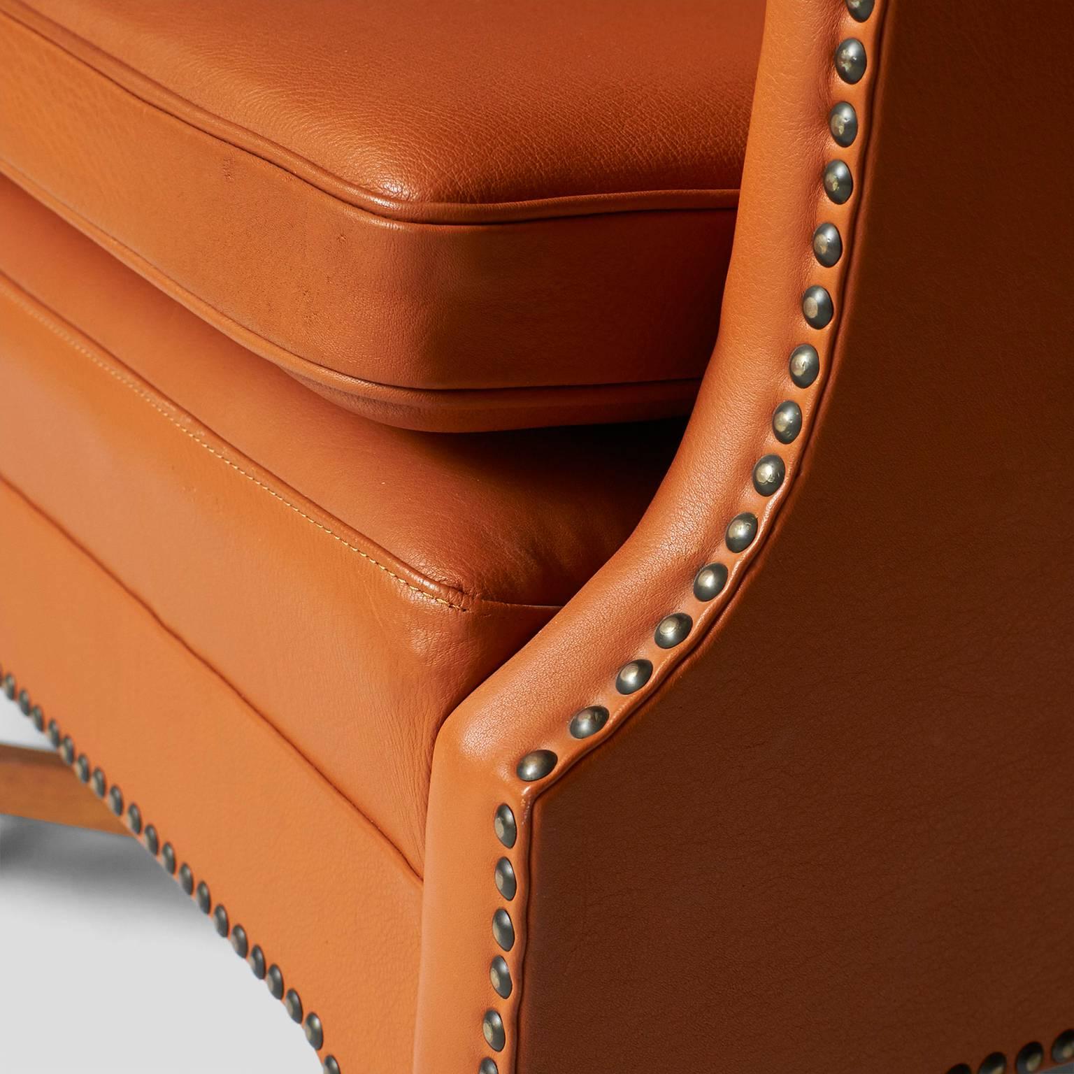 Leather Kaare Klint Sofa Model #4118 by Rud Rasmussen