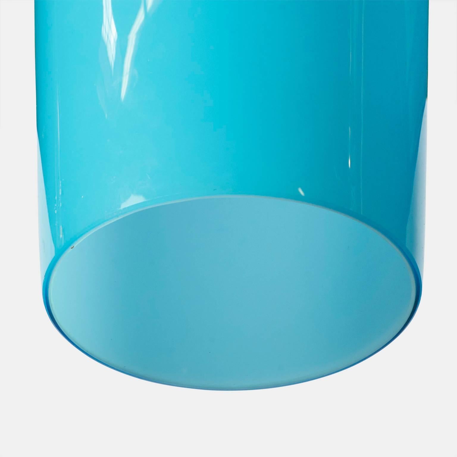 Kronleuchter aus blauem Muranoglas von Gino Vistosi (Italienisch) im Angebot