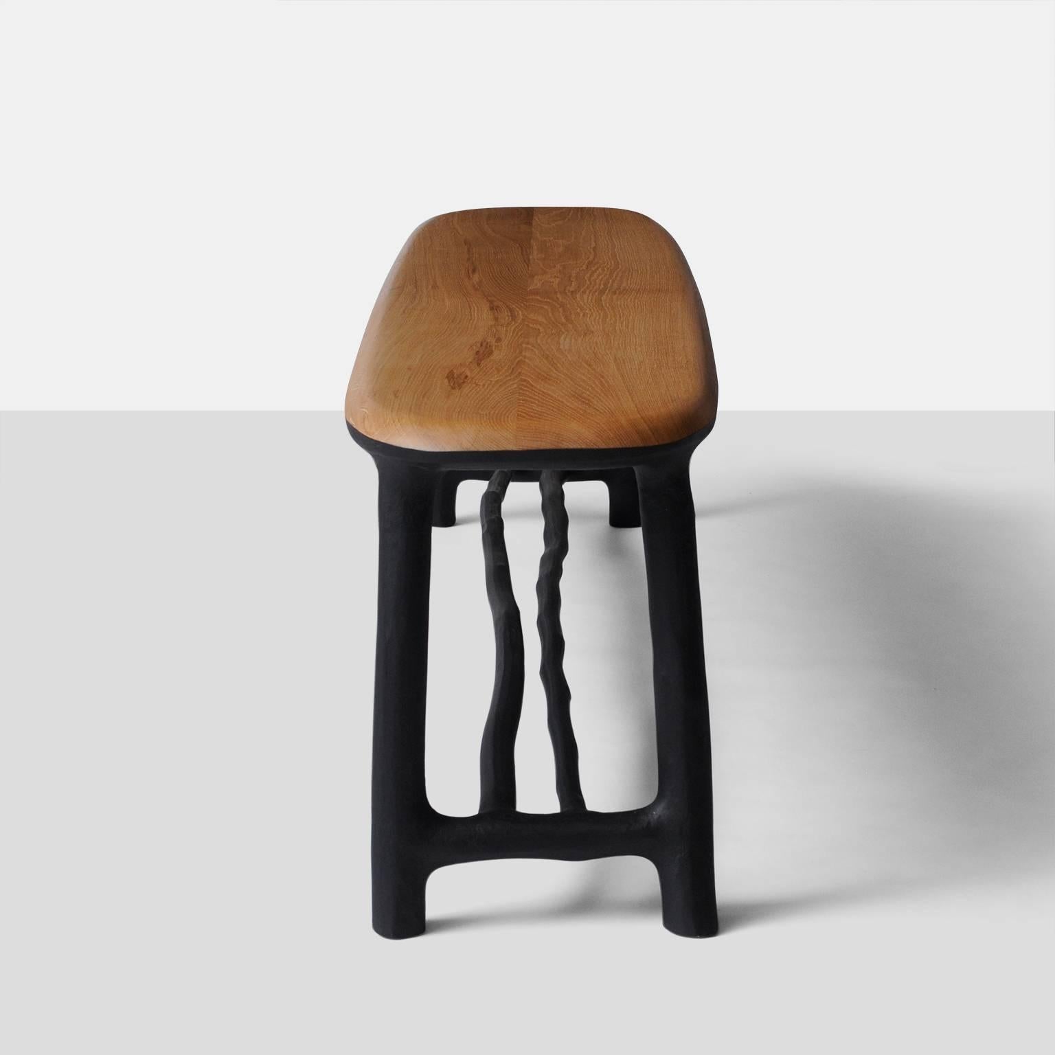 Dutch Bench In Oak and Hazel by Valentin Loellmann