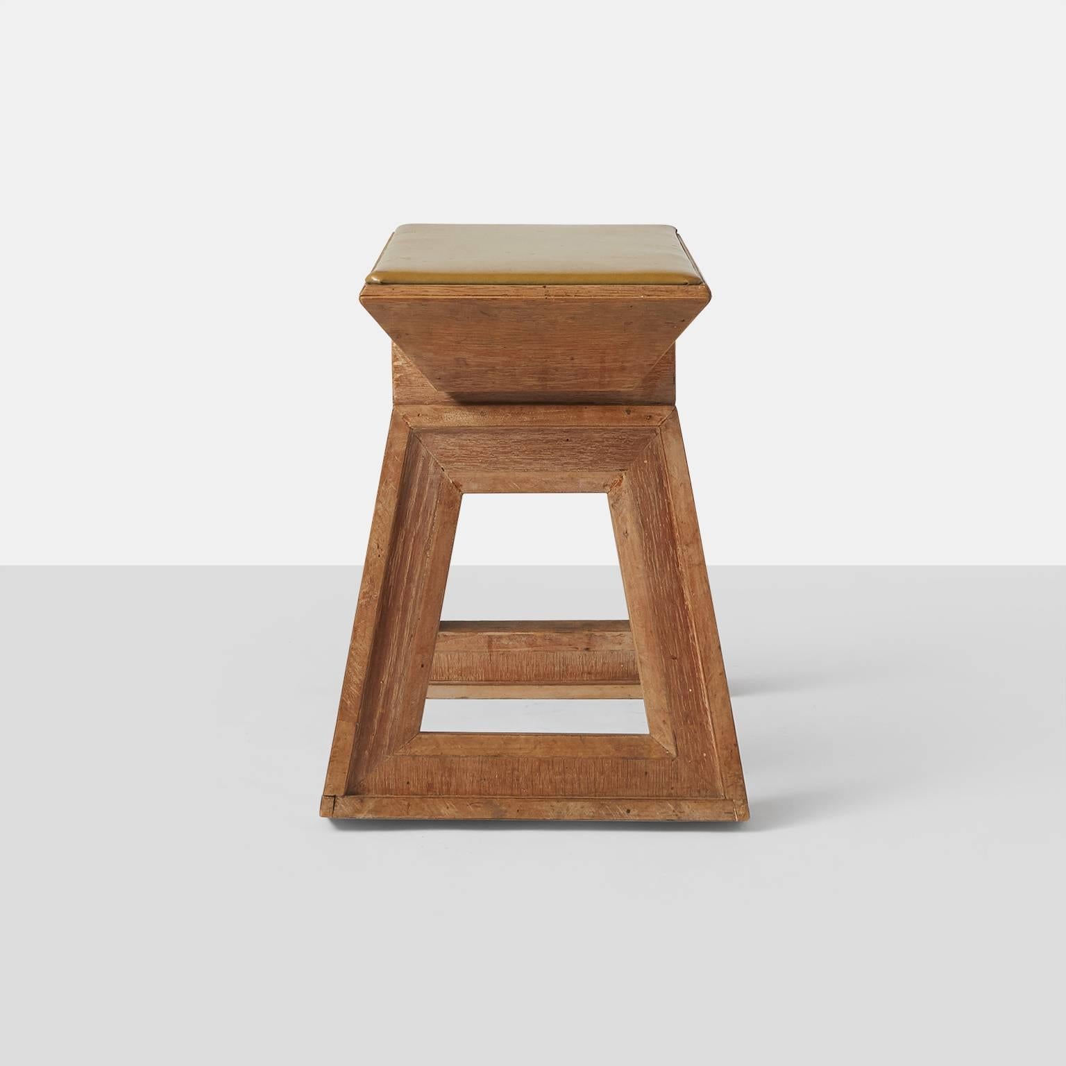 Limed Architectural Stool