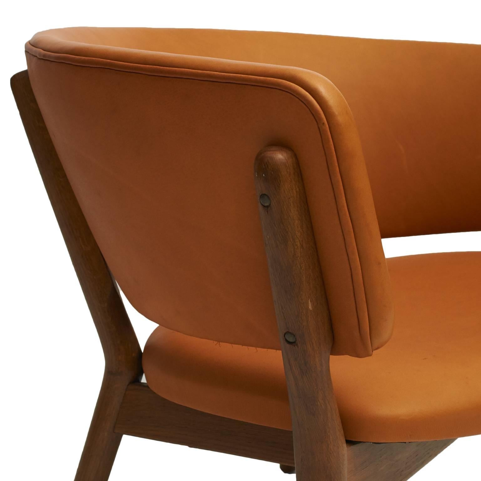 Leather Nanna Ditzel, Lounge Chairs