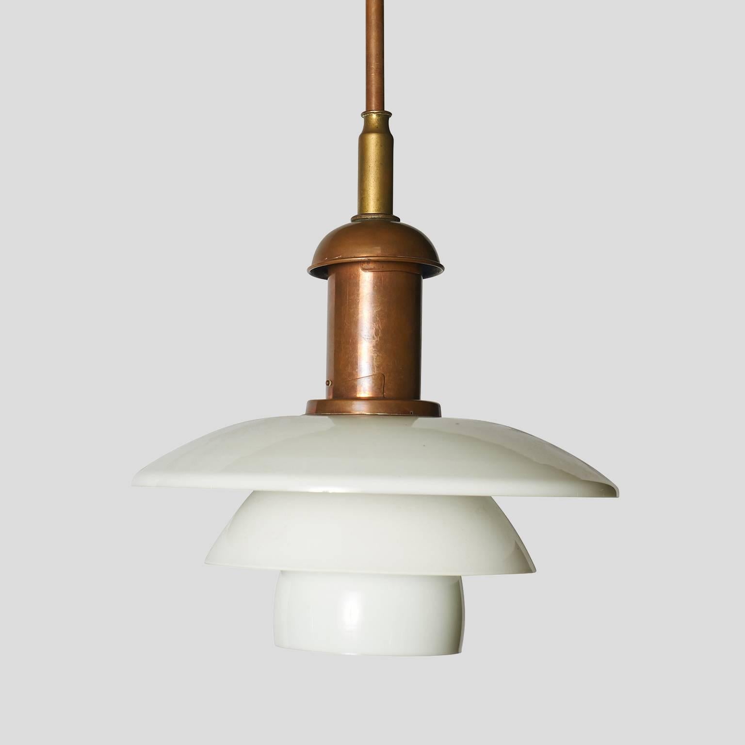 Scandinavian Modern Copper Pendant by Poul Henningsen