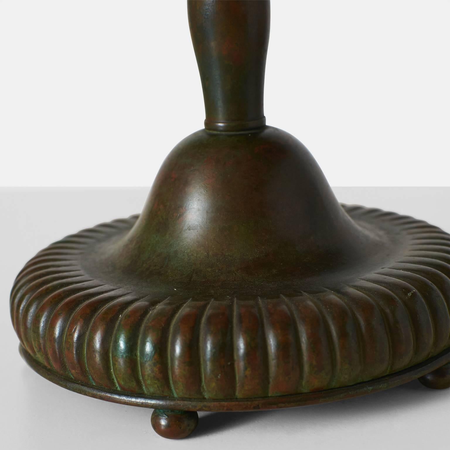 Early 20th Century Nautillus Lamp in Bronze by Tiffany Studios