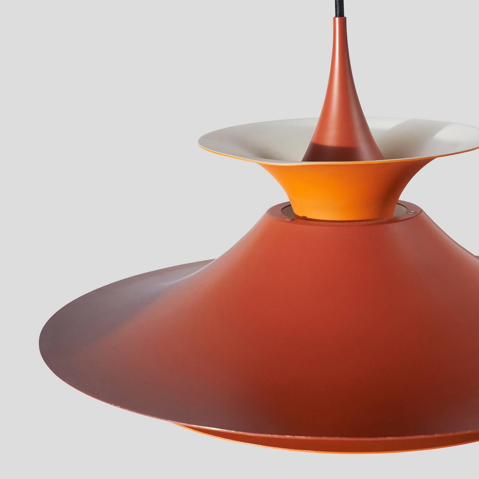 Danish Erik Baslev Pendant in Orange For Sale