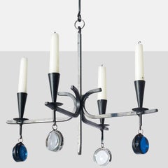 Chandelier with Four Arms by Gunnar Ander