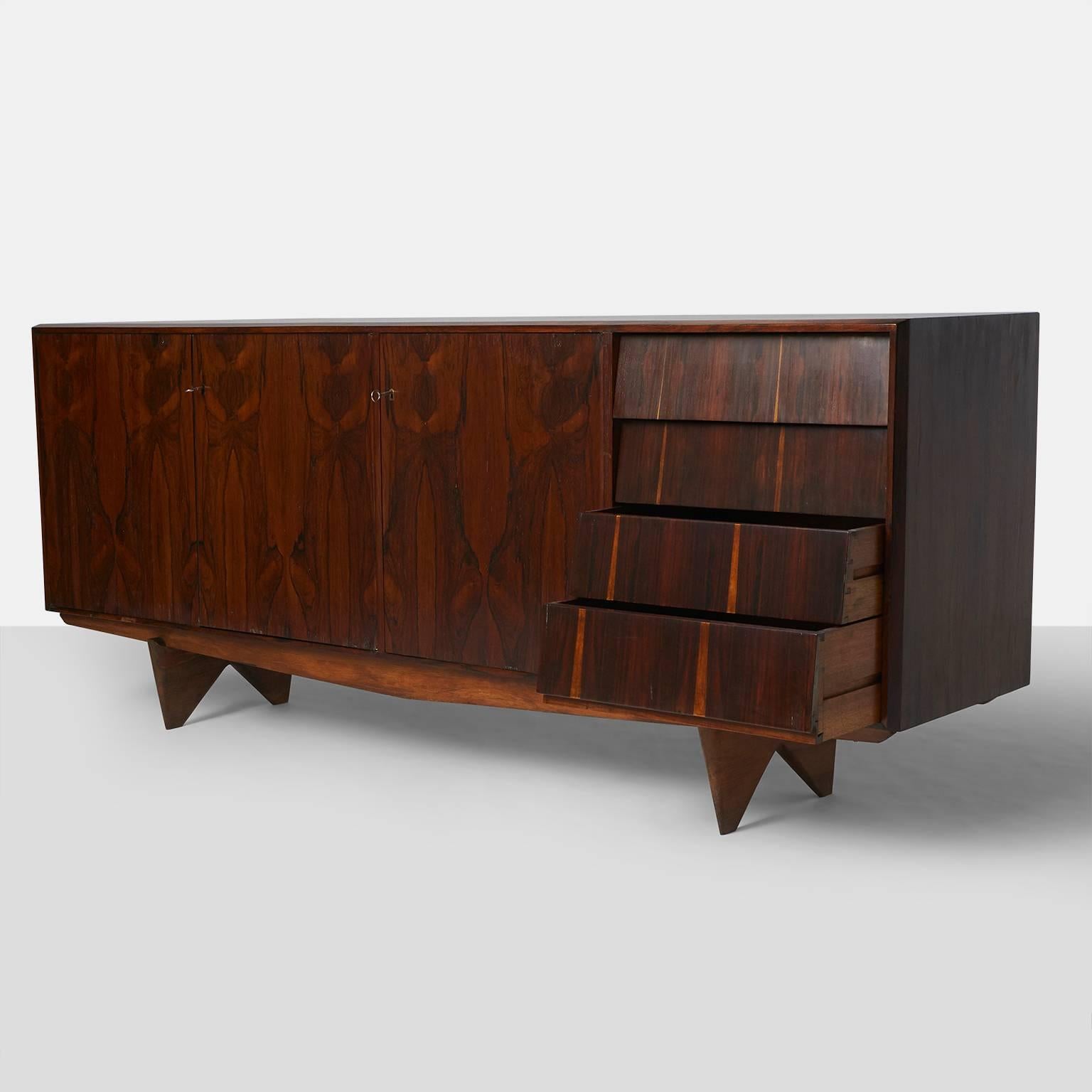 Rosewood Credenza by Martin Eisler In Good Condition In San Francisco, CA