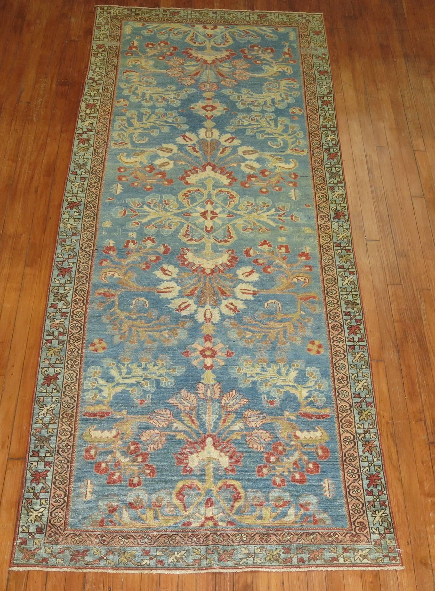 A formal Persian intermediate/accent size rug.