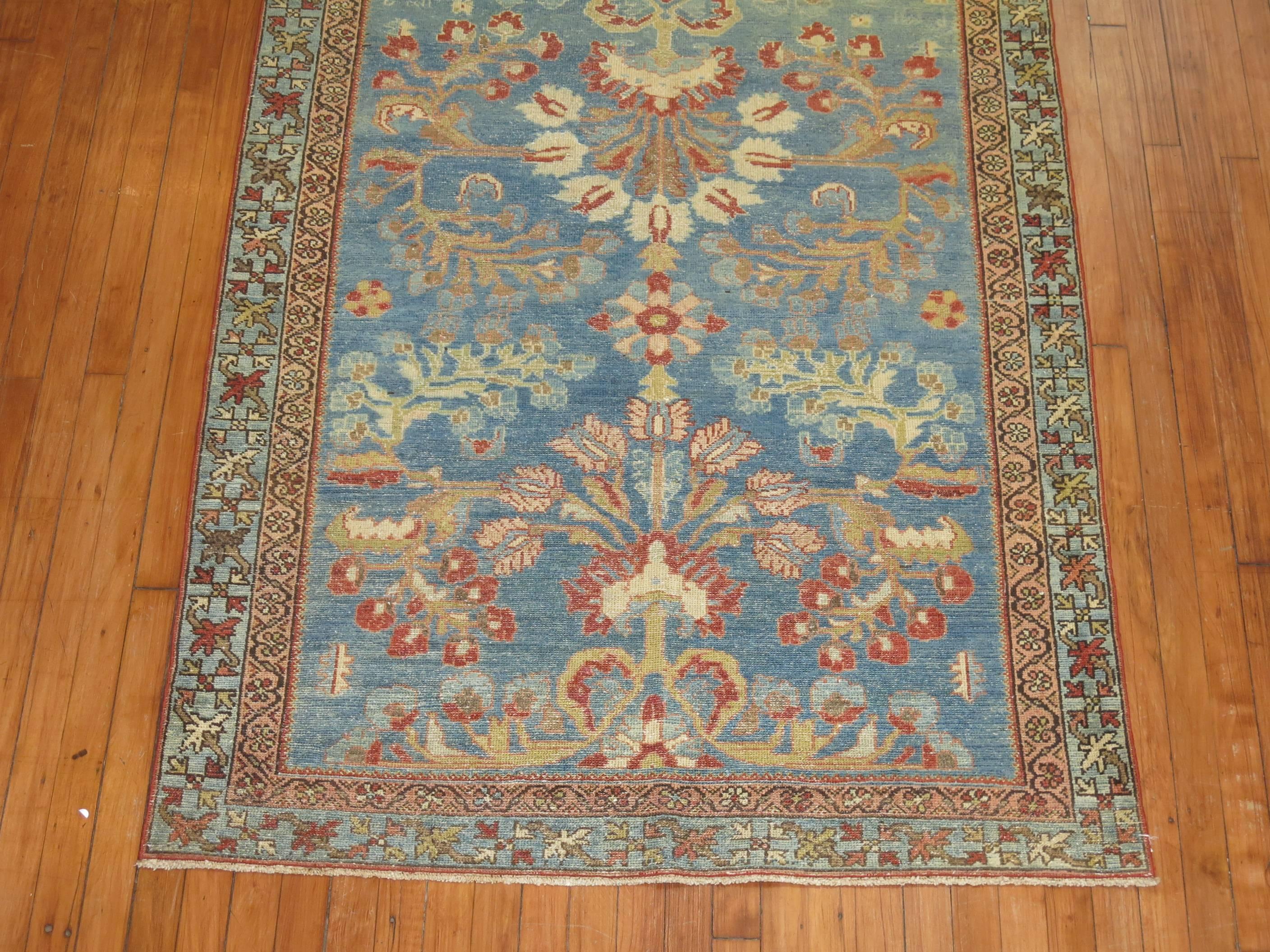 Blue Persian Area Rug In Good Condition In New York, NY