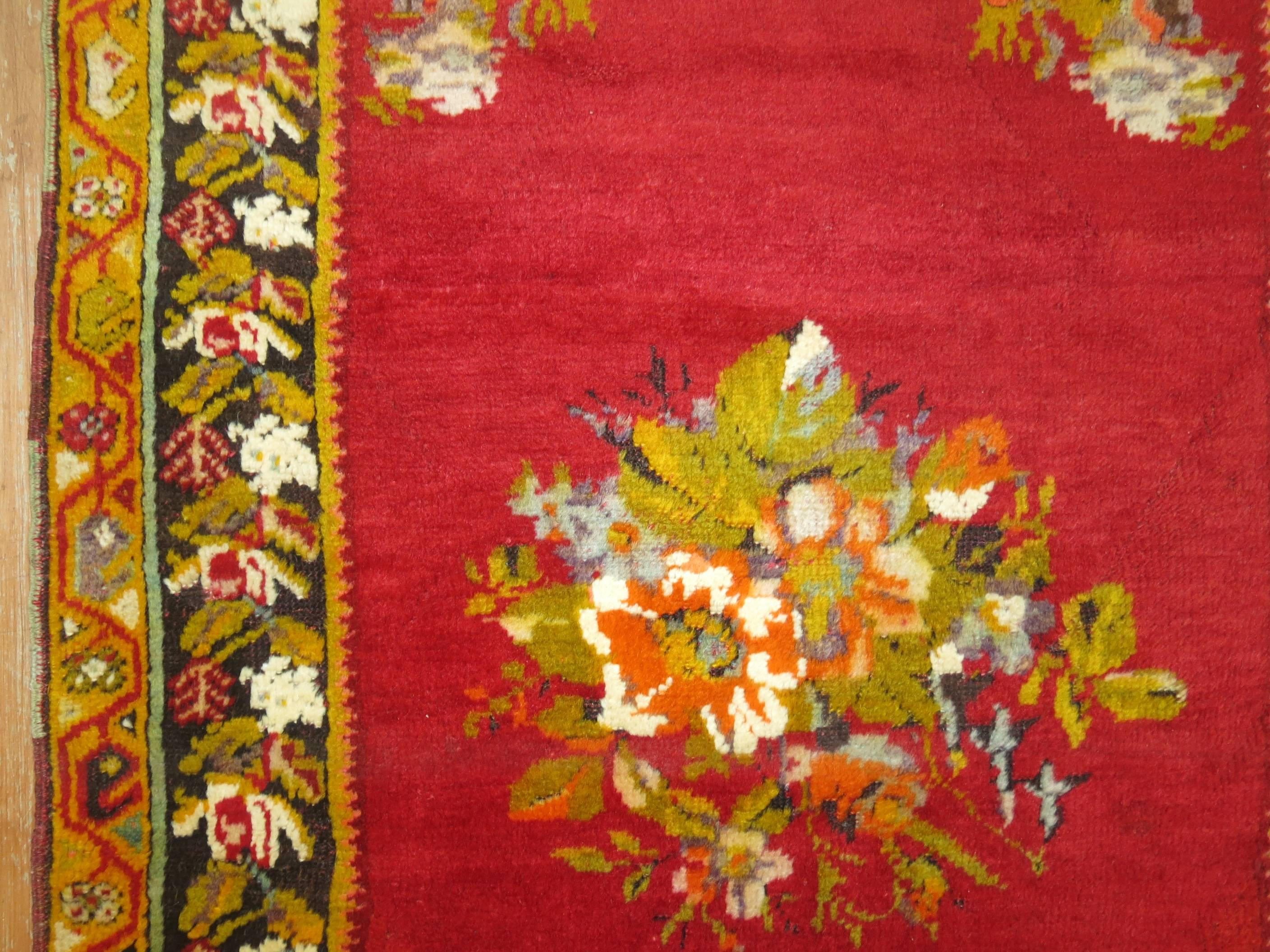 Romantic Floral Turkish Medallion Rug