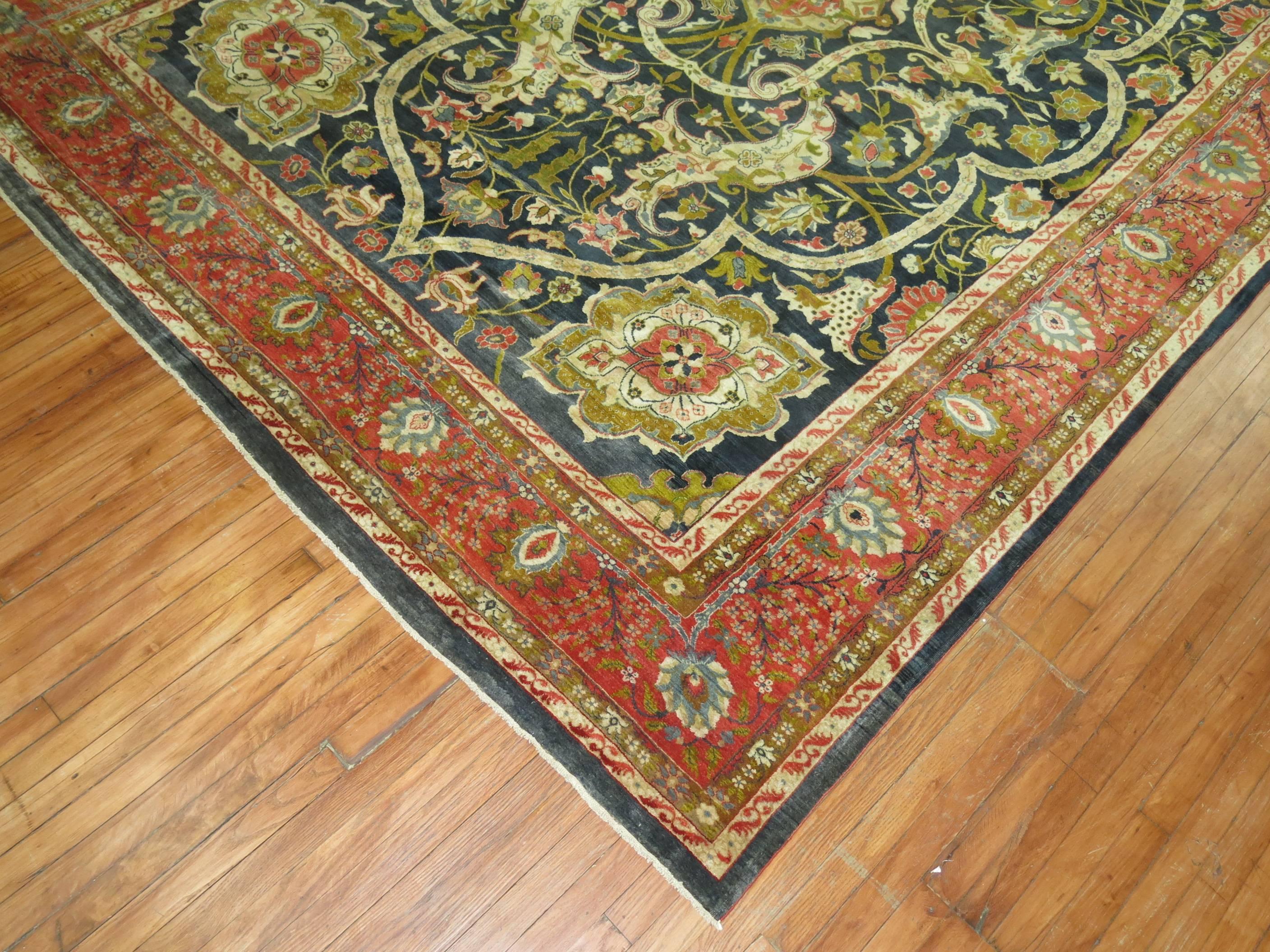 Antique Indian Larestan Rug In Excellent Condition In New York, NY