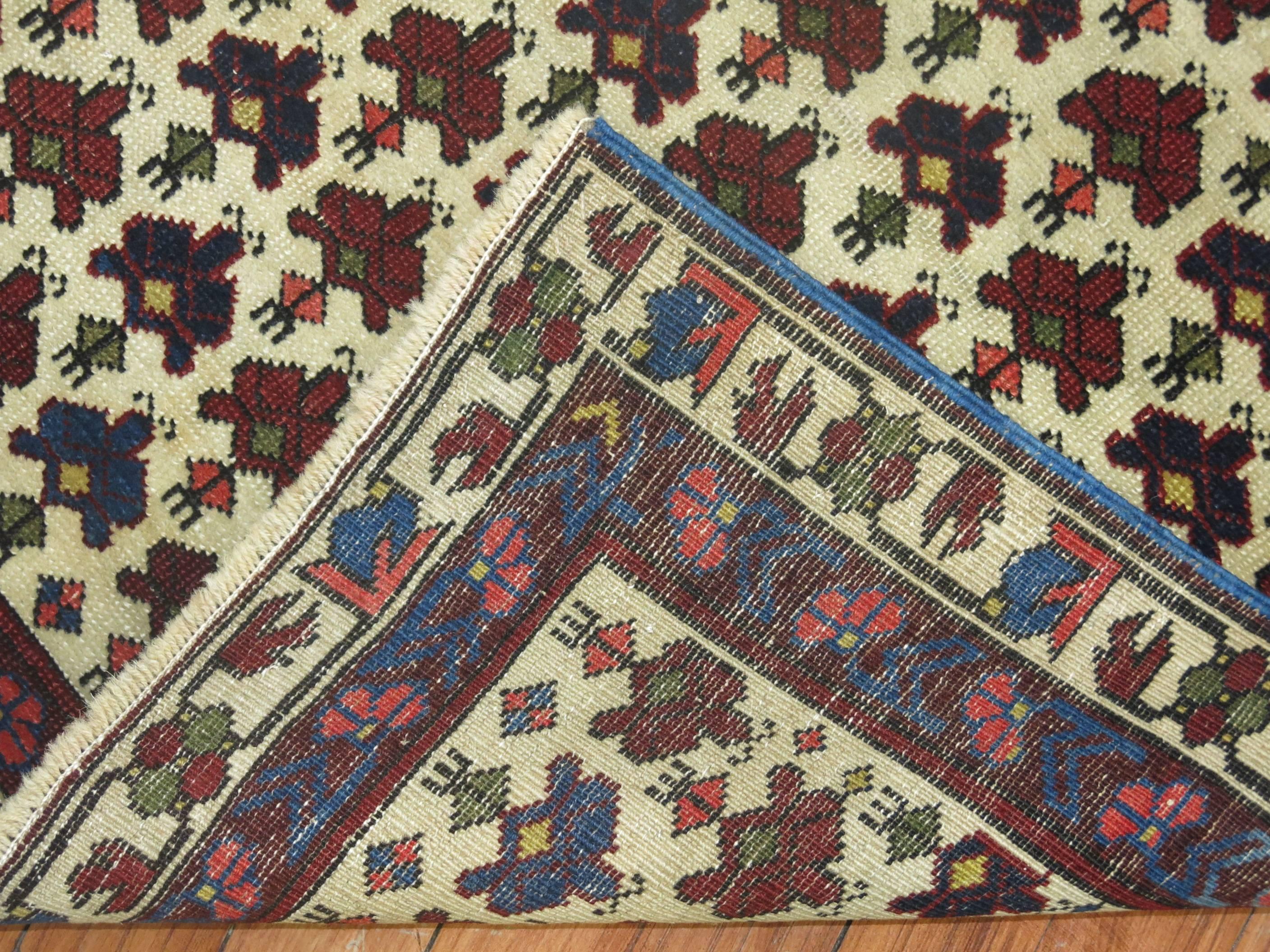 Hand-Knotted Antique Caucasian Kuba Rug