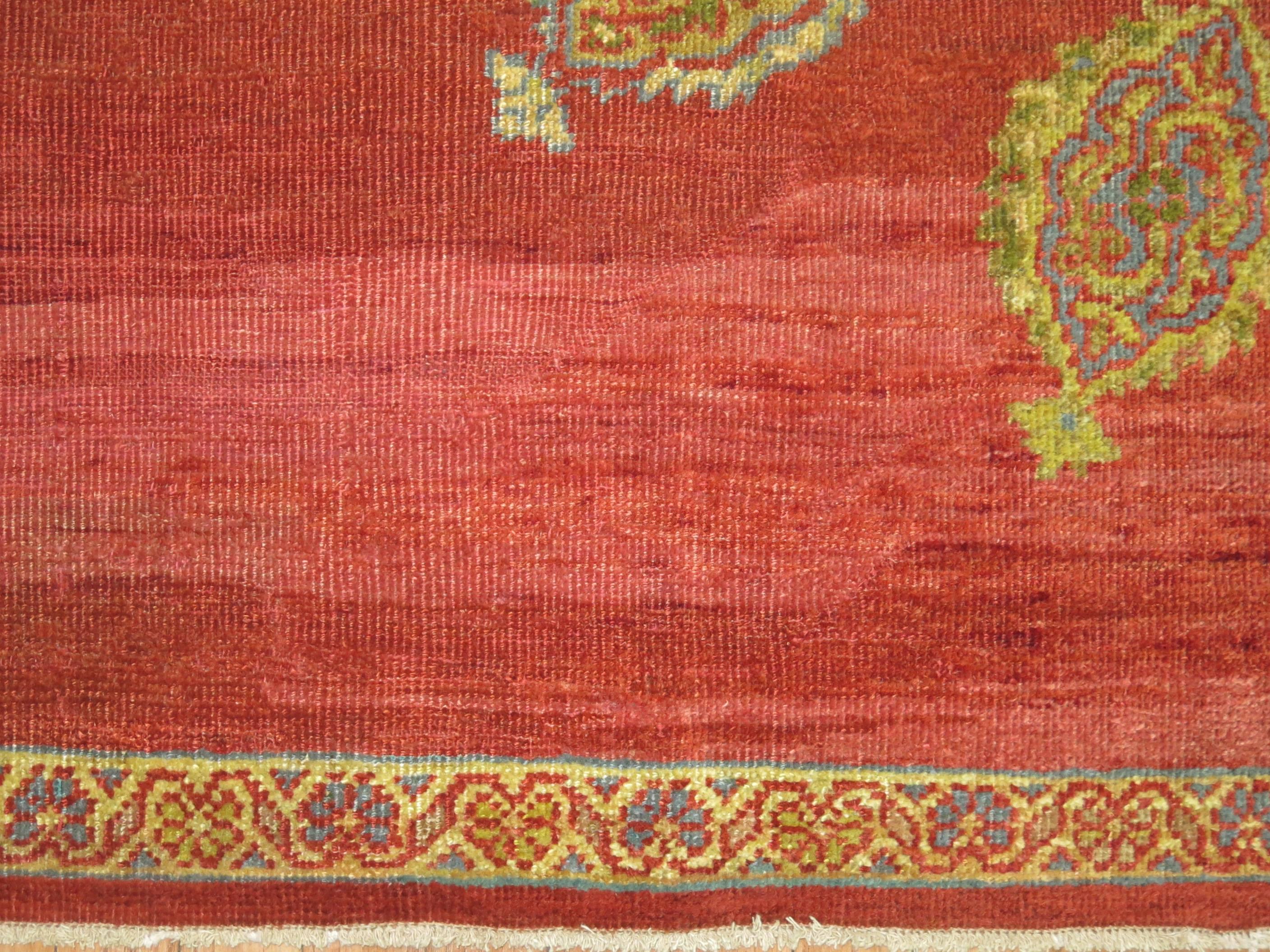 Wool Antique Persian Ziegler Sultanabad Sampler Rug For Sale