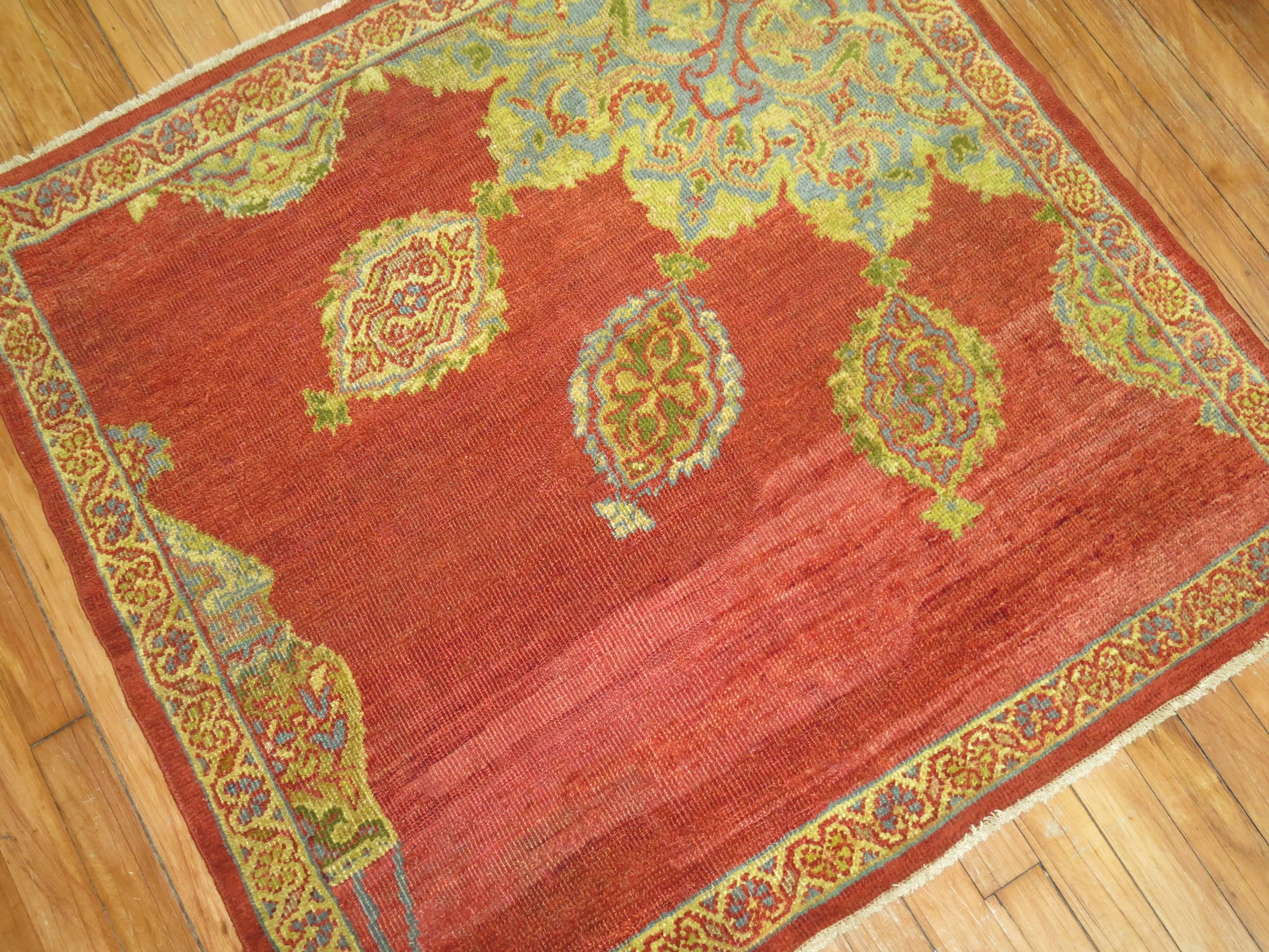 Antique Persian Ziegler Sultanabad Sampler Rug For Sale 1