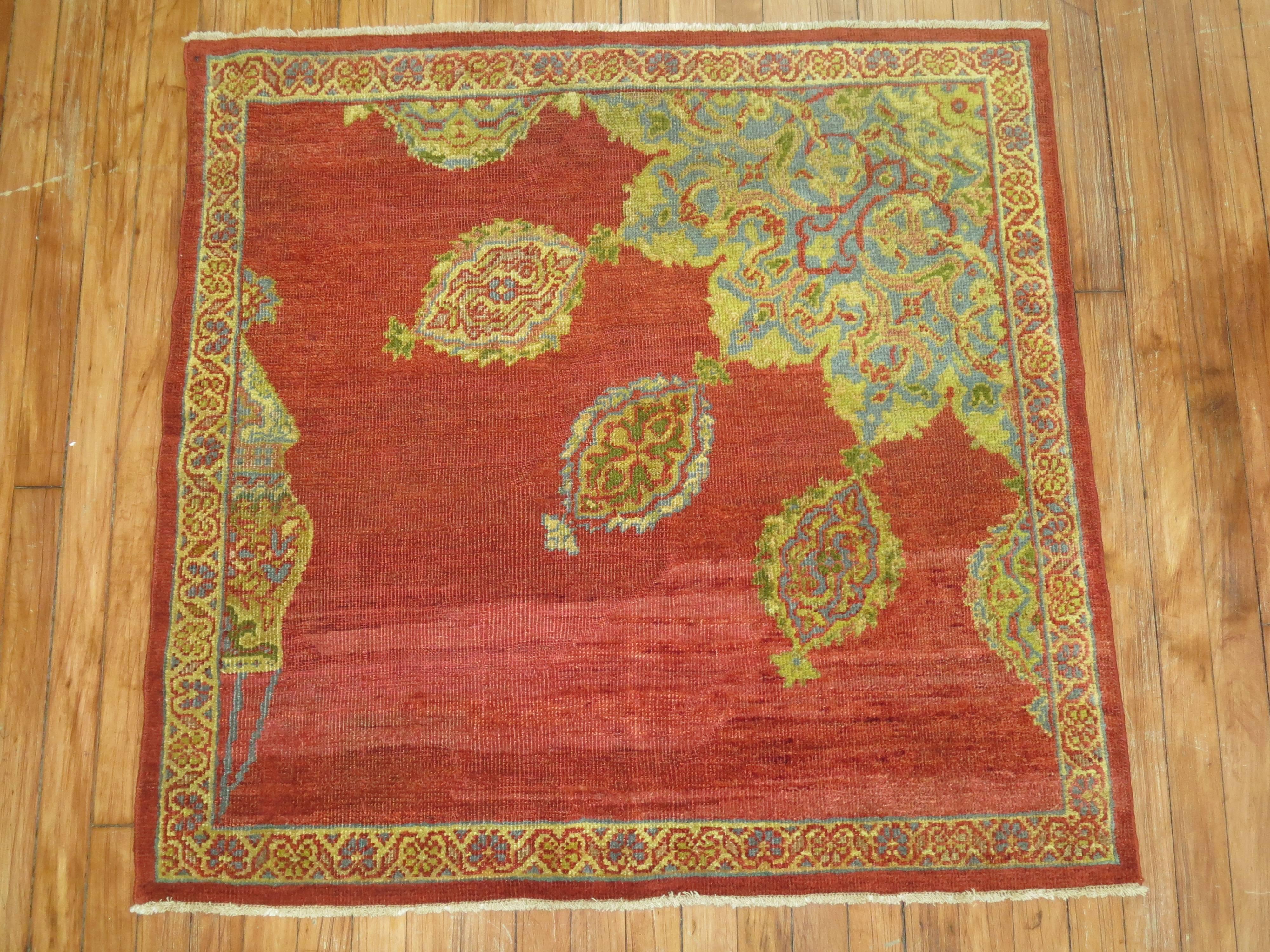 Antique Persian Ziegler Sultanabad Sampler Rug For Sale 3