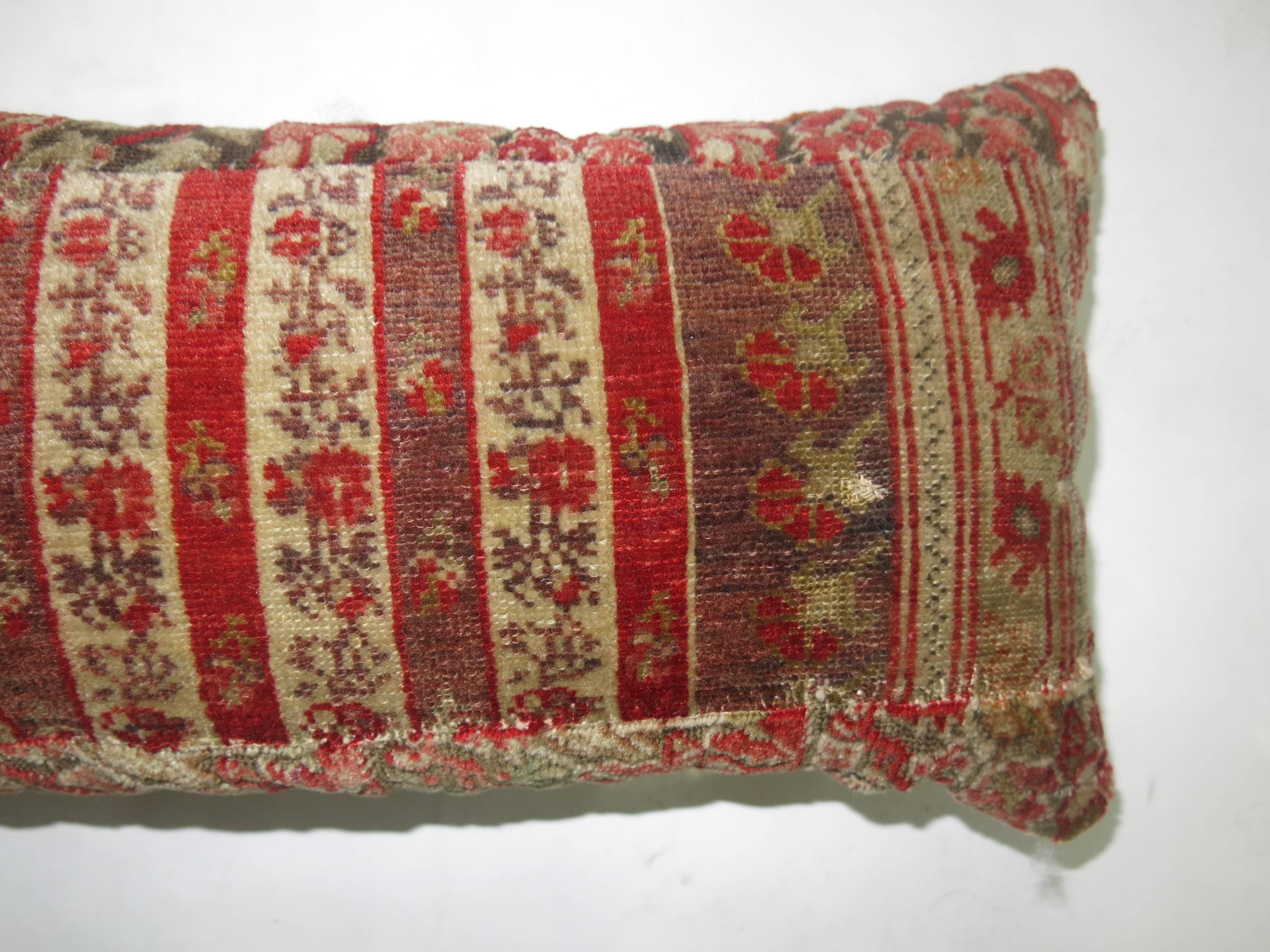 18th Century and Earlier Silk Turkish Bolster Pillow Fragment from the 18th Century