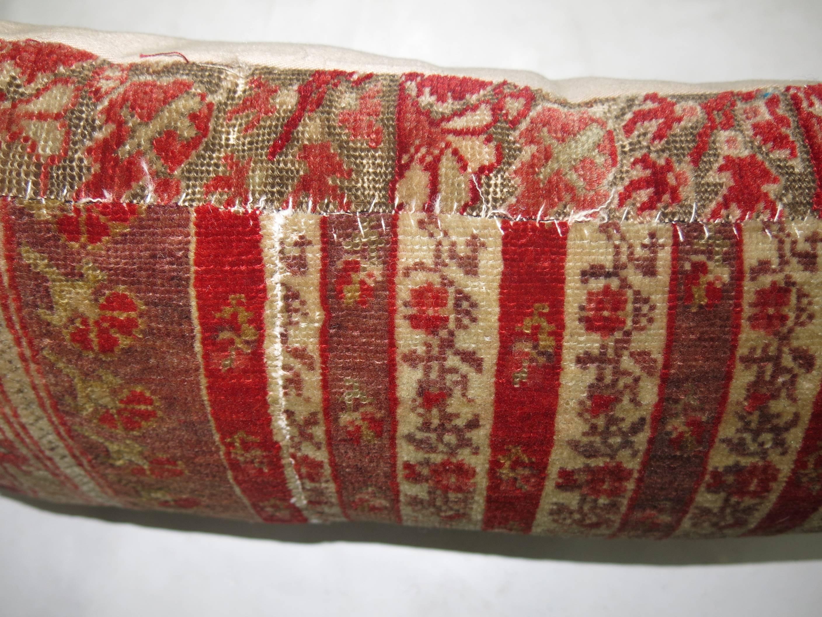 Silk Turkish Bolster Pillow Fragment from the 18th Century 2